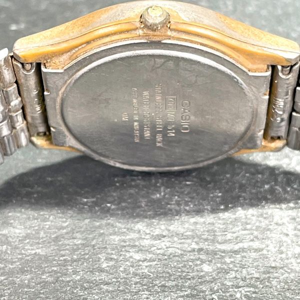 CASIO カシオ MQ-514 腕時計 ゴールド クオーツ ステンレススチール ３針 デイデイトカレンダー メンズ 新品電池交換済み 動作確認済みの画像8