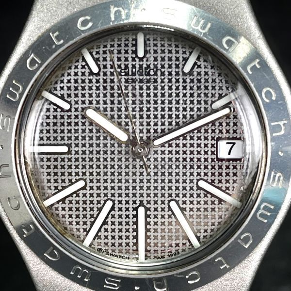 SWATCH Swatch IRONY Irony AG1999 наручные часы кварц серебряный циферблат календарь 3 стрелки унисекс новый товар батарейка заменена рабочее состояние подтверждено 