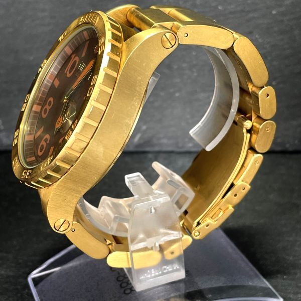 NIXON ニクソン 51-30 腕時計 クオーツ アナログ ステンレススチール ゴールド メンズ タイドグラフ 多機能 新品電池交換済み 動作確認済み_画像4