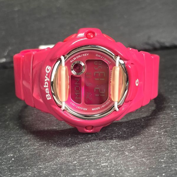 CASIO カシオ Baby-G ベビージー カラーディスプレイシリーズ BG-169R-4 腕時計 デジタル クオーツ ピンク カレンダー 新品電池交換済み_画像4