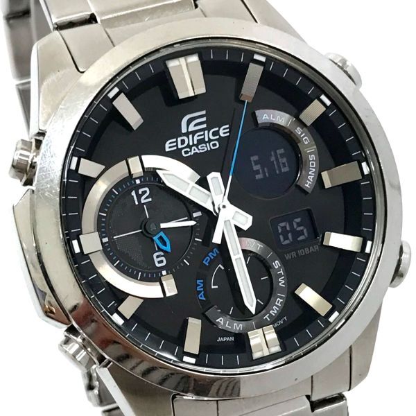 CASIO Casio EDIFICE Edifice ERA-500D-1A wristwatch quarts hole teji chronograph calendar World Time box attaching operation verification settled 