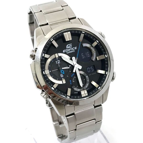 CASIO Casio EDIFICE Edifice ERA-500D-1A wristwatch quarts hole teji chronograph calendar World Time box attaching operation verification settled 