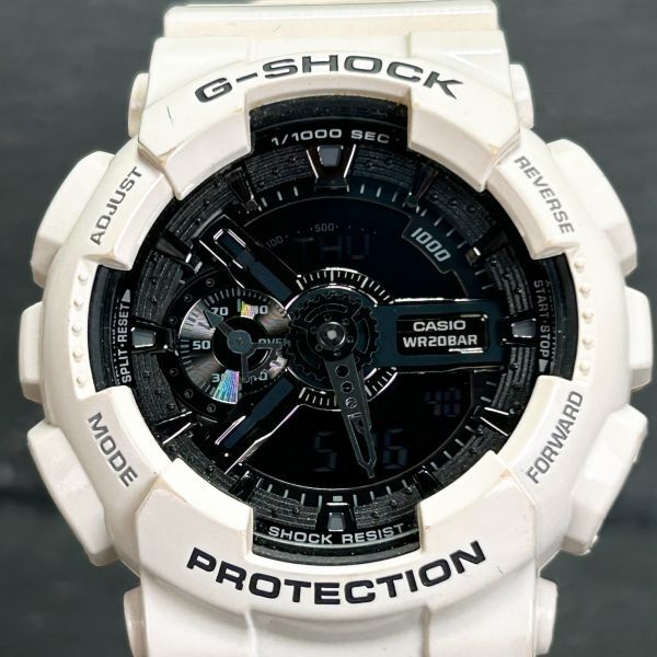 CASIO カシオ G-SHOCK ジーショック GA-110GW-7A 腕時計 クオーツ アナデジ 多機能 ホワイト 白 メンズ ラバーベルト 新品電池交換済み_画像3