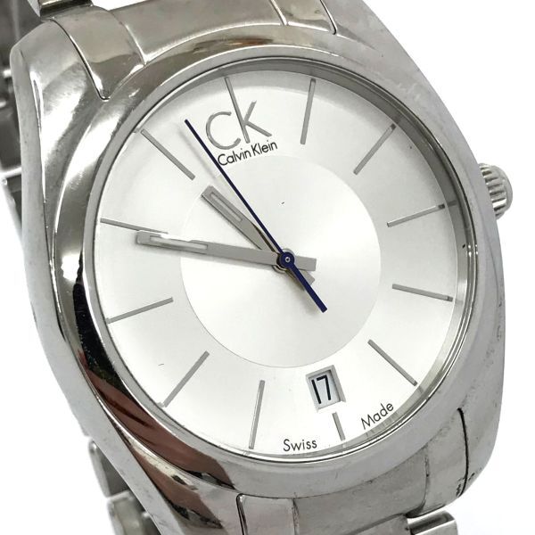 Calvin Klein Calvin Klein STRIVE K0K21120 наручные часы кварц дыра ro ground серебряный модный с коробкой батарейка заменена рабочее состояние подтверждено 