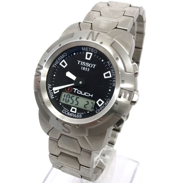 TISSOT Tissot T-Touch T Touch Z252/352 наручные часы кварц хронограф раунд простой модный с коробкой новый товар батарейка заменена рабочее состояние подтверждено 