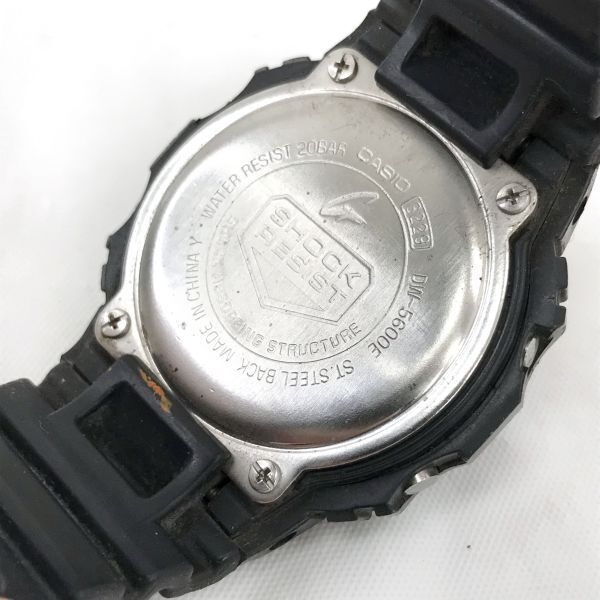 CASIO カシオ G-SHOCK ジーショック DW-5600E-1 腕時計 クオーツ デジタル スクエア ブラック 樹脂ベルト 電池交換済み 動作確認済み_画像6