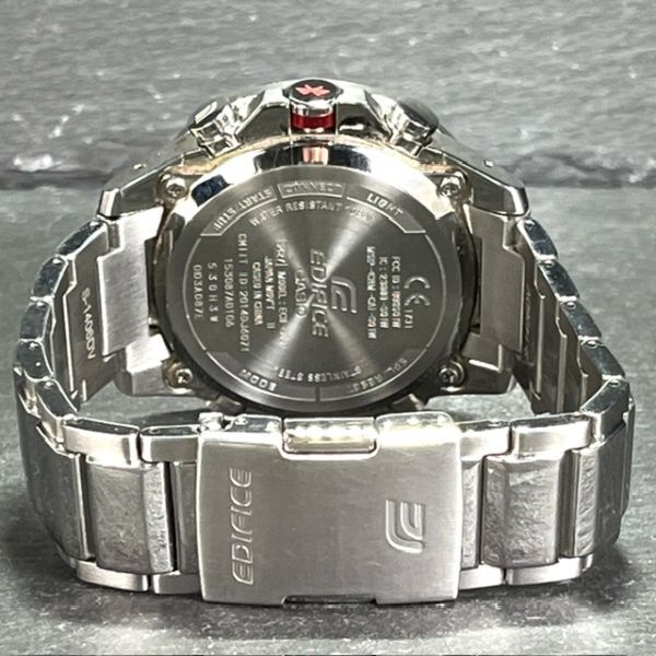 超美品 カシオ エディフィス CASIO EDIFICE ソーラー 腕時計 ECB-500D-1AJF ブラック アナログ デジタル メンズ Bluetooth クロノグラフ_画像6