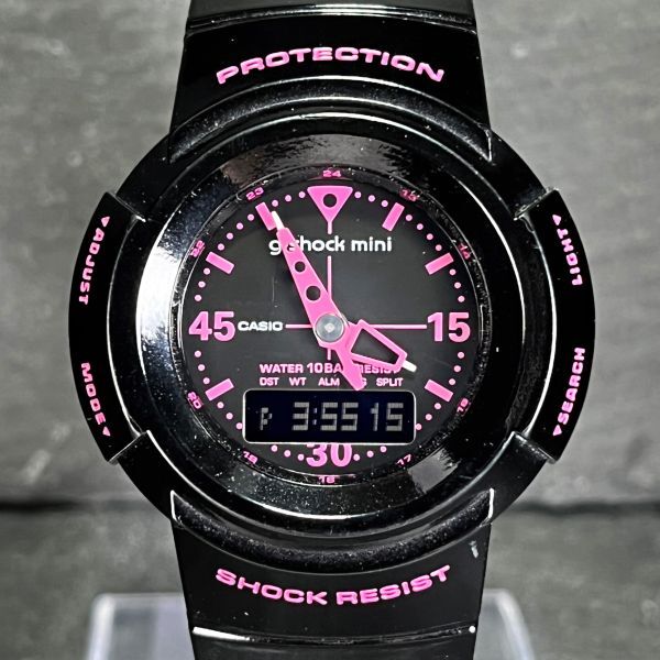 CASIO カシオ g-shock mini Gショックミニ GMN-500-1B2JR 腕時計 アナデジ クオーツ ブラック×ピンク 樹脂ベルト 新品電池交換済み_画像1