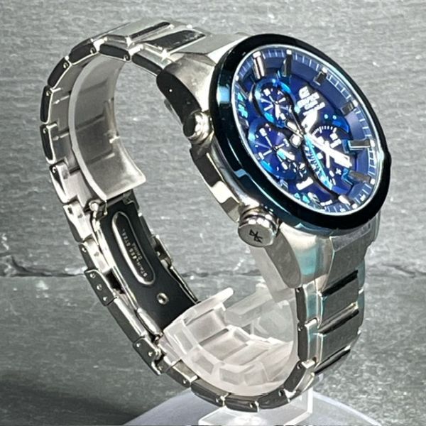 新品 CASIO カシオ EDIFICE エディフィス EQB-501DB-2AJF 腕時計 Bluetooth ソーラー アナログ デジタル メンズ カレンダー ブルー_画像6