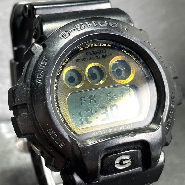 CASIO Casio G-SHOCKji- shock Crazy Colors DW-6900PL-1 wristwatch digital quarts black multifunction battery replaced operation verification settled 