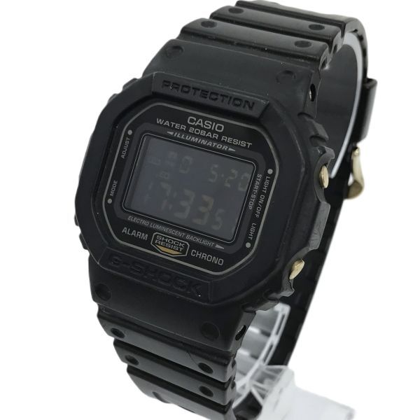 CASIO カシオ G-SHOCK ジーショック DW-5600P 腕時計 クオーツ デジタル スクエア ブラック 樹脂ベルト 動作確認済み_画像3