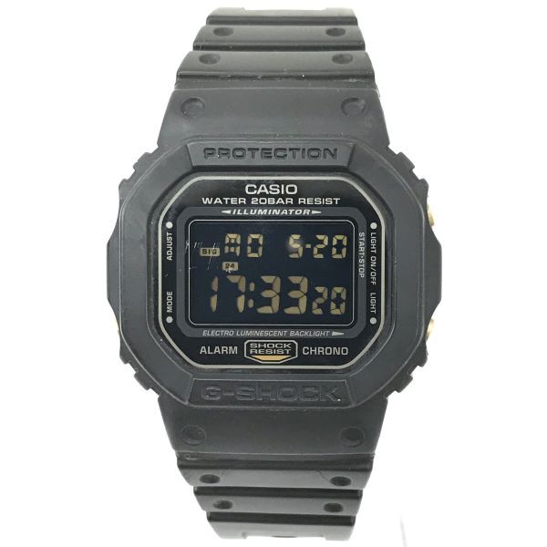 CASIO カシオ G-SHOCK ジーショック DW-5600P 腕時計 クオーツ デジタル スクエア ブラック 樹脂ベルト 動作確認済み_画像2