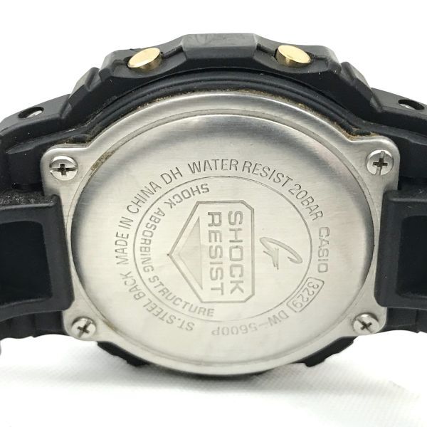 CASIO カシオ G-SHOCK ジーショック DW-5600P 腕時計 クオーツ デジタル スクエア ブラック 樹脂ベルト 動作確認済み_画像6