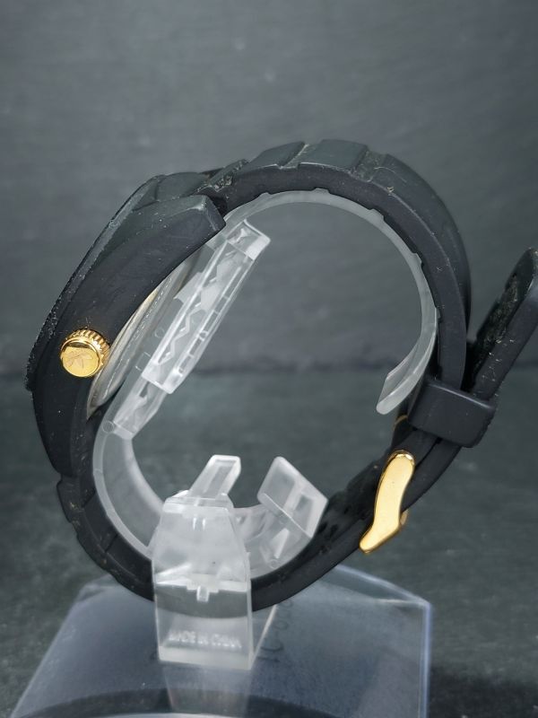 adidas Adidas ADH2912 мужской аналог кварц наручные часы черный Gold печать знак резиновая лента нержавеющая сталь батарейка заменена рабочее состояние подтверждено 