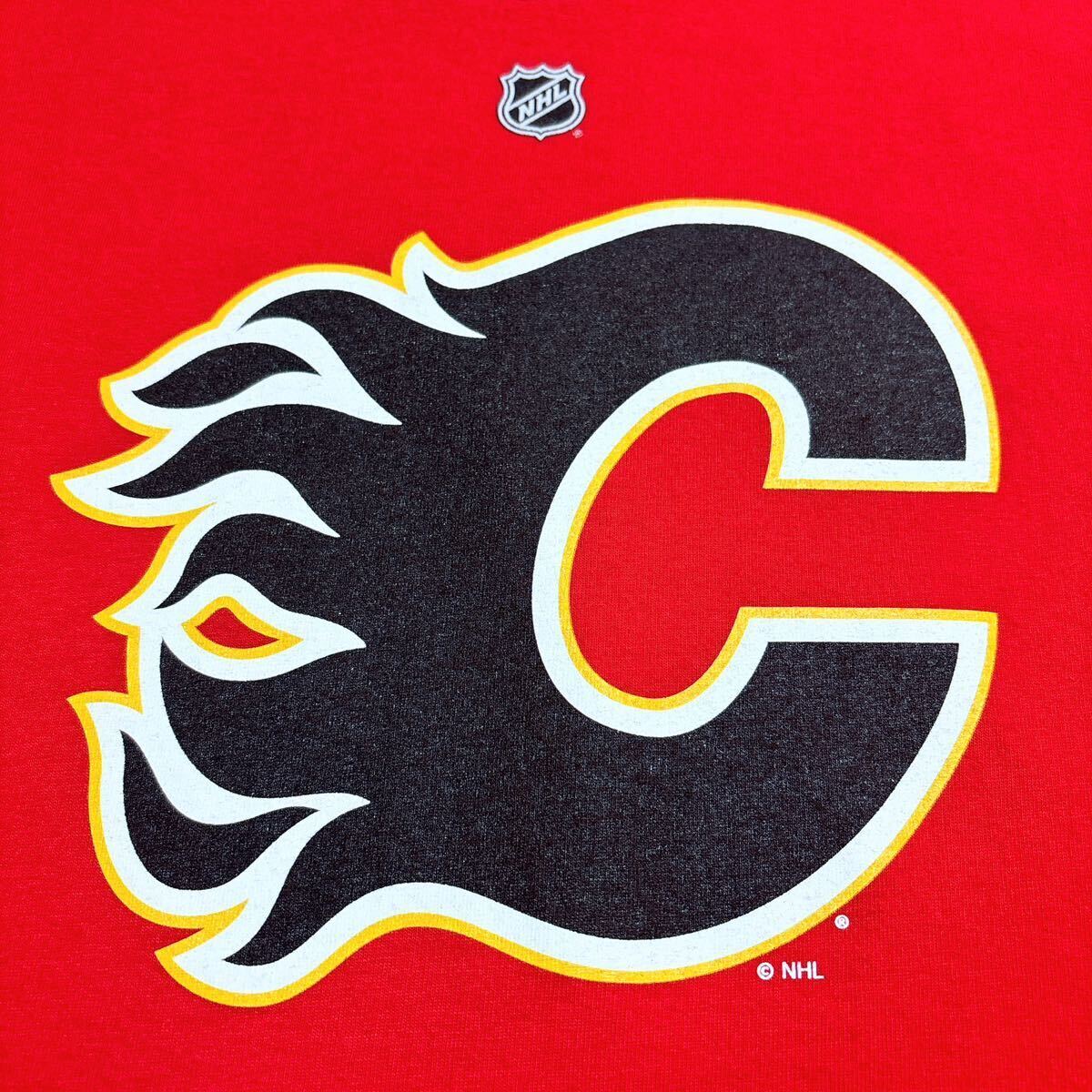 Reebok リーボック NHL Calgary Flames カルガリー・フレームス フェルランド プリント Tシャツ M USA古着 アメリカ古着_画像5