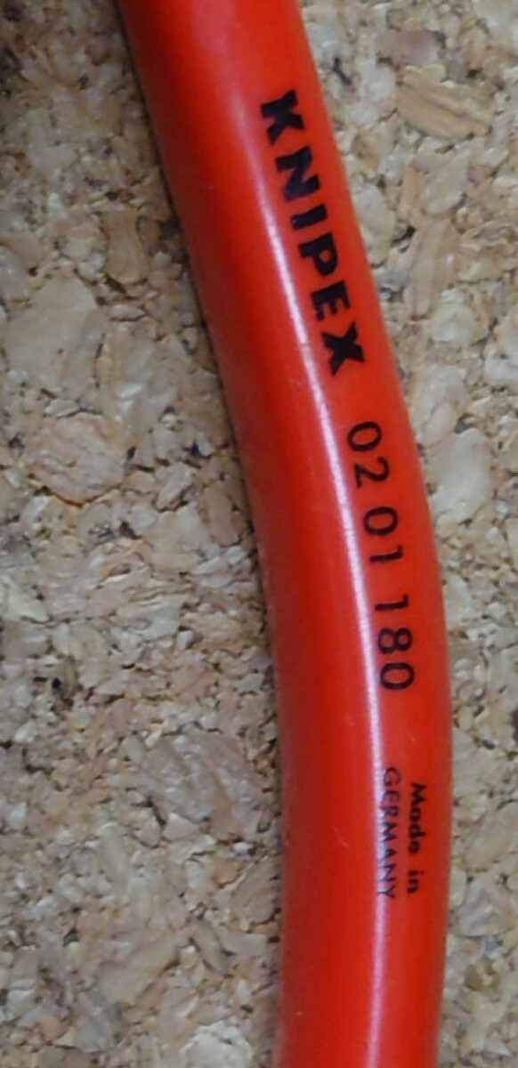 KNIPEX 02 01 180 強力コンビネーションプライヤー ドイツ製 強力型ペンチ カッター付き ※使用感多い クニペックスの画像4