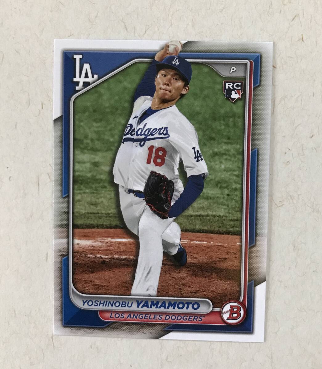 【最新】ベースカード　山本由伸　ドジャース　ルーキーカード　RC　MLB 2024 TOPPS BOWMAN　山本　No36_画像1