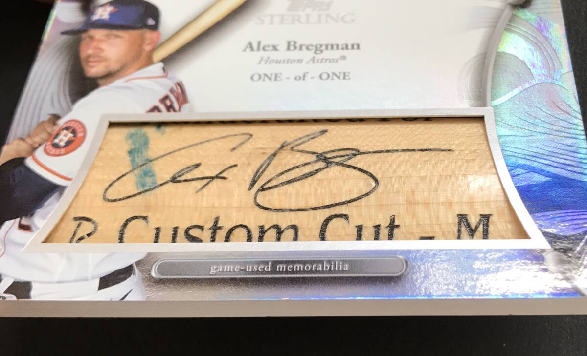 １枚限定 Bat Nameplates　one of one 　1/1　Alex Bregman　ブレグマン　アストロズ　2024 TOPPS STERLING BASEBALL_custom cutの文字も入っております