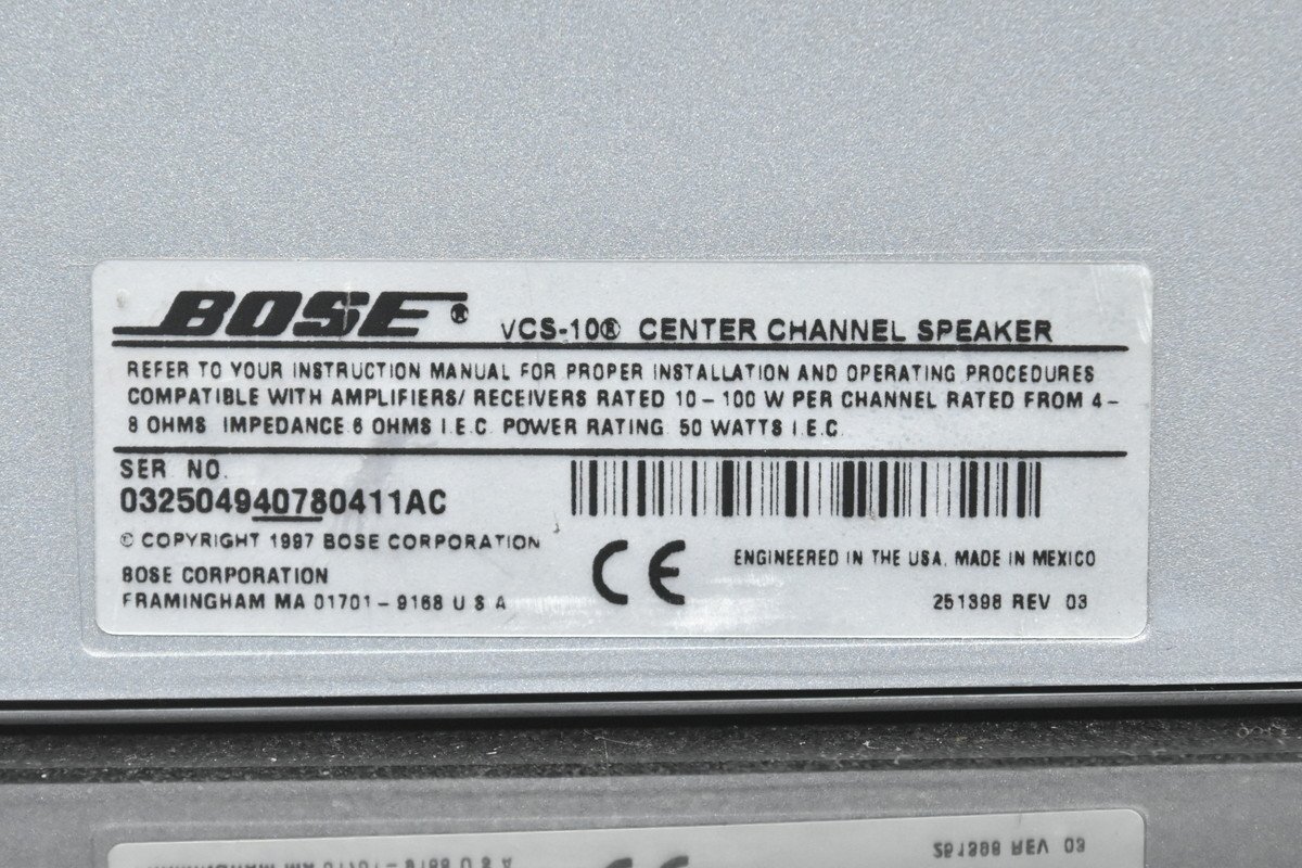 BOSE ボーズ センタースピーカー VCS-10_画像9