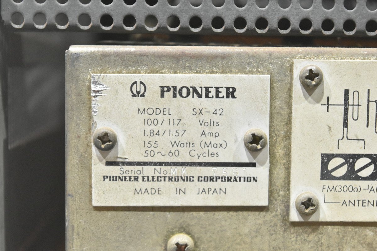 Pioneer パイオニア 真空管アンプ レシーバー SX-42_画像7