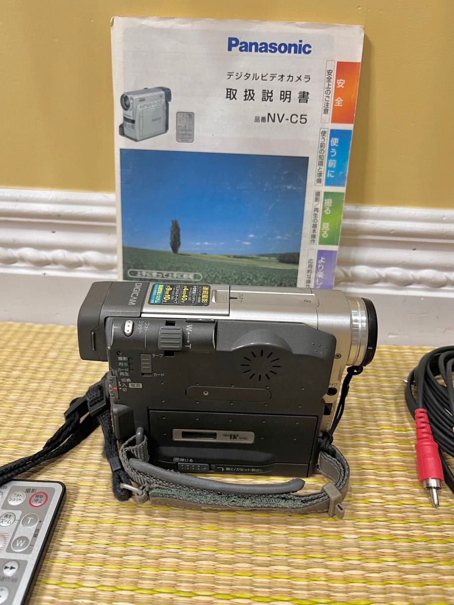 Panasonic NV-C5 デジタルビデオカメラ◆mini DV マルチメディアカード 対応◆バッテリー2個つき！付属品