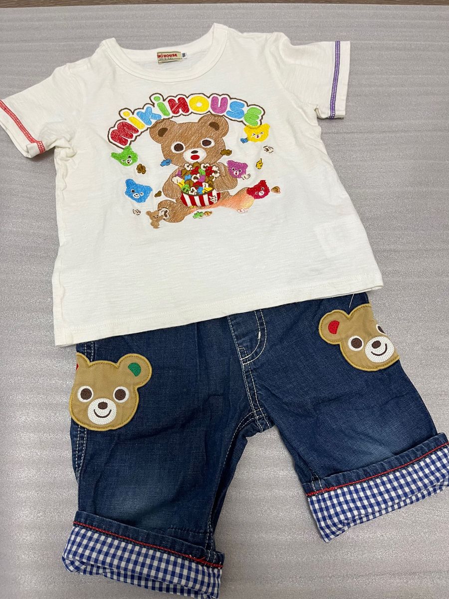 ミキハウス ポップコーンtシャツとプッチくん豪華パンツセット ミキハウス ポップコーンtシャツとプッチくん豪華パンツセット