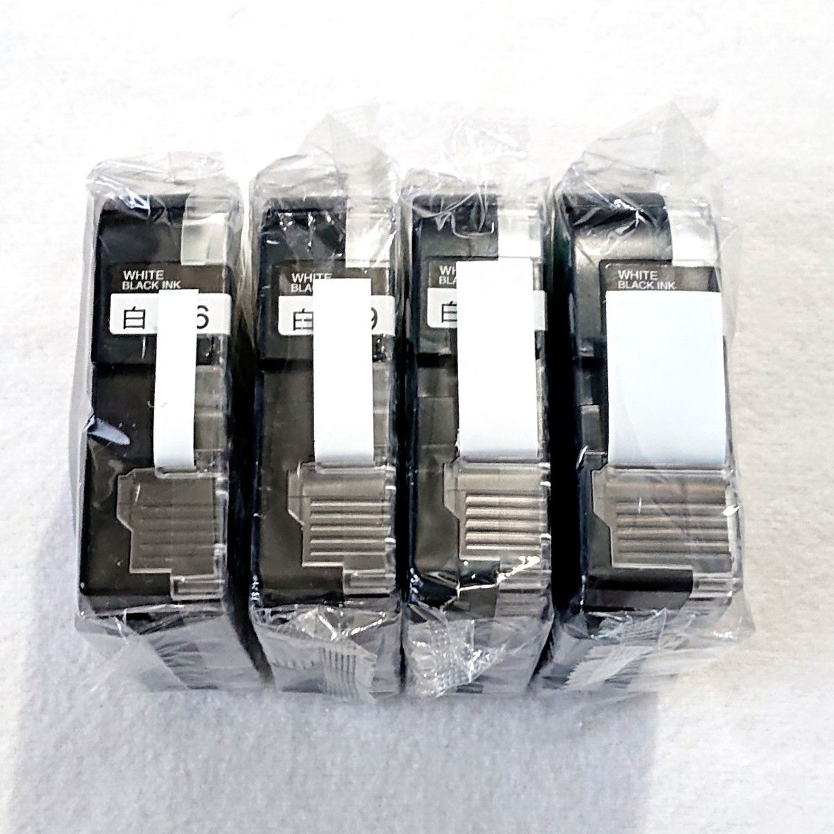 テプラテープ キングジム テプラPRO 純正品 パステル白の6・9・12・18㎜の4サイズセット【PとRの両方の機種に対応します】