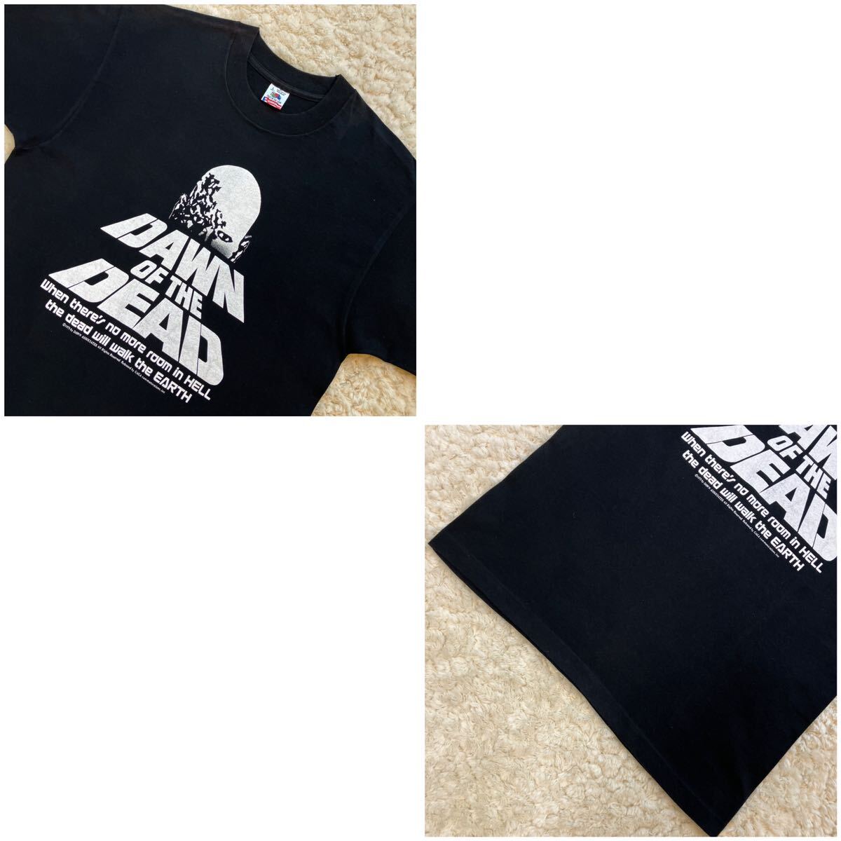 90s USA製 dawn of the dead Tシャツ L ムービーT 映画T ドーンオブザデット ヴィンテージT FRUIT OF THE LOOM フルーツオブザルームの画像4