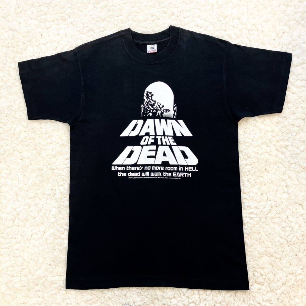 90s USA製 dawn of the dead Tシャツ L ムービーT 映画T ドーンオブザデット ヴィンテージT FRUIT OF THE LOOM フルーツオブザルームの画像3