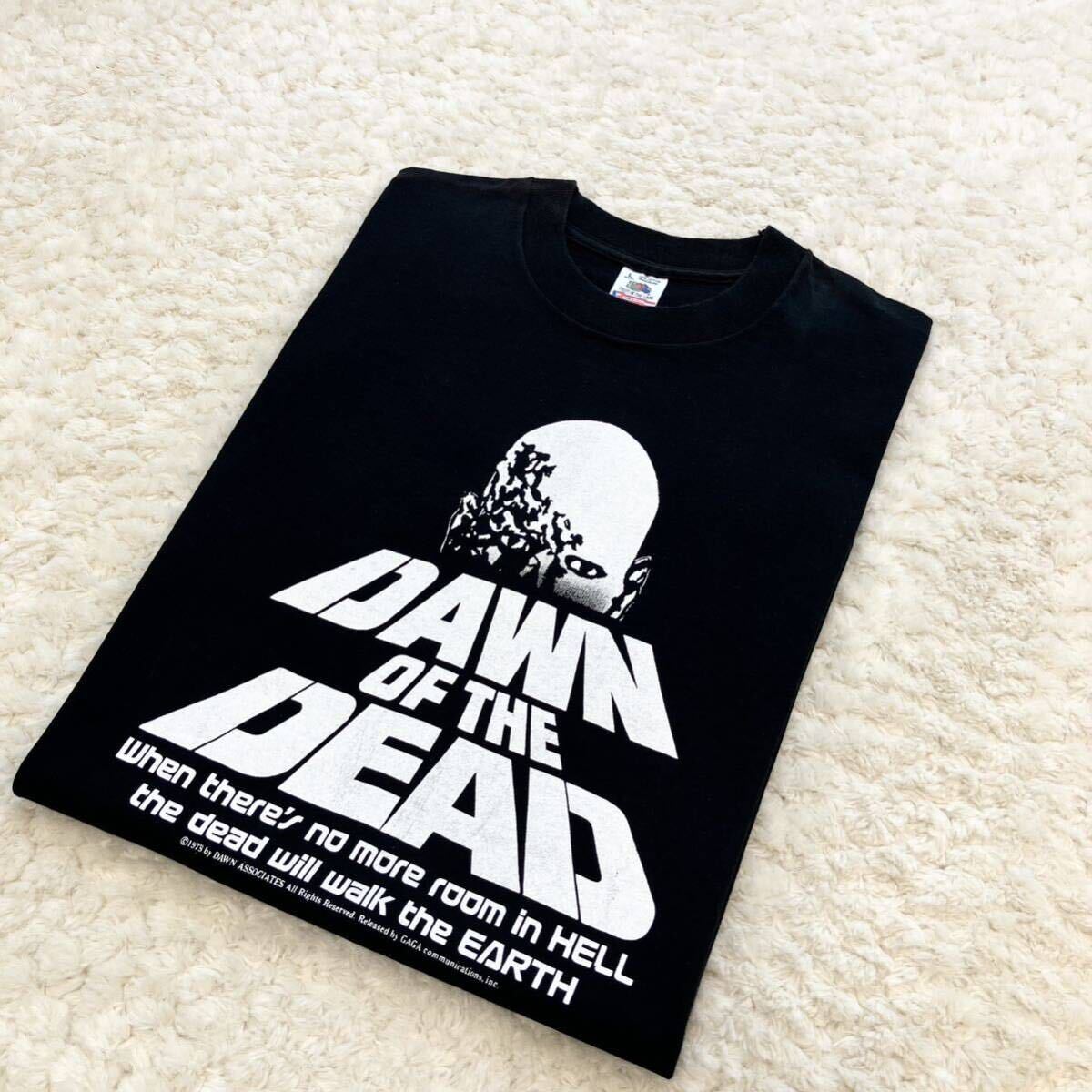 90s USA製 dawn of the dead Tシャツ L ムービーT 映画T ドーンオブザデット ヴィンテージT FRUIT OF THE LOOM フルーツオブザルームの画像2