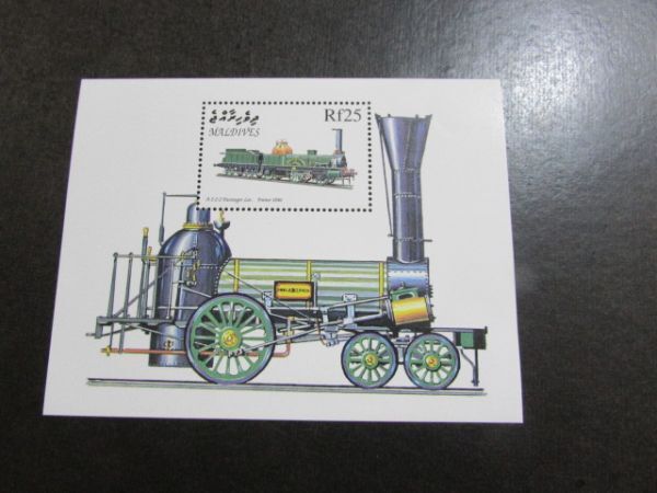 I 世界の鉄道 モルディブ 蒸気機関車 1種小型完 19・・の画像1