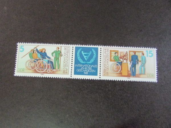 49 East Germany international handicapped year tab attaching 2 kind .1981