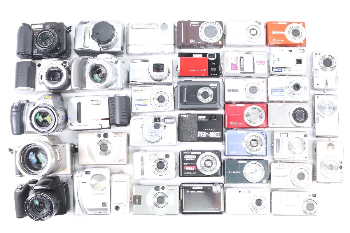【40点】コンパクトカメラ デジタルカメラ デジカメ まとめ売り NIKON/PENTAX/CASIO/OLYMPUS/KONICA MINOLTA 等 20619-K_画像1