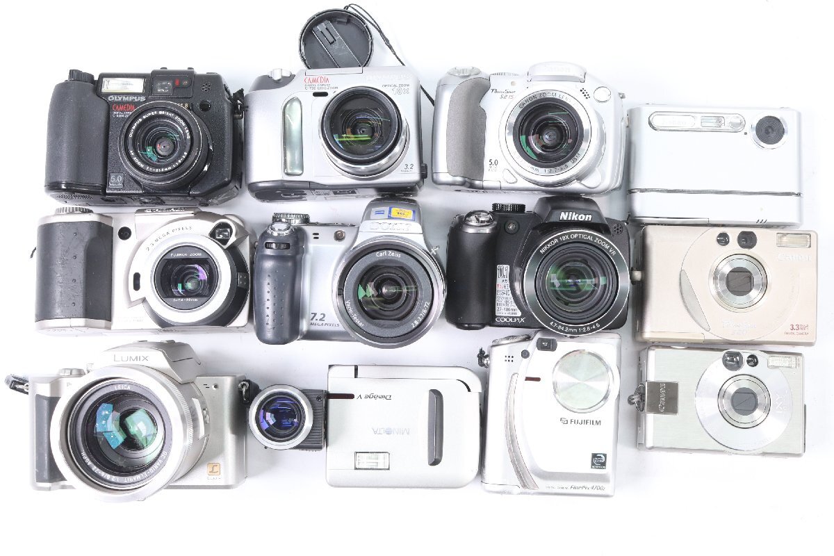 【40点】コンパクトカメラ デジタルカメラ デジカメ まとめ売り NIKON/PENTAX/CASIO/OLYMPUS/KONICA MINOLTA 等 20619-K_画像2