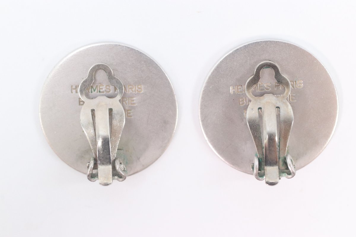 HERMES Hermes earrings Serie silver color lady's accessory 5262-A