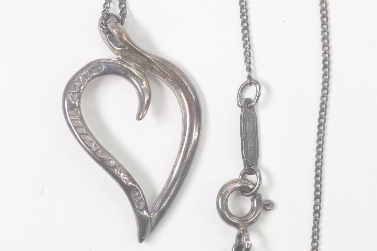 [5 пункт ]TIFFANY&Co. Tiffany серебряный 925 открытый leaf Open Heart Teardrop и т.п. аксессуары продажа комплектом 5237-N