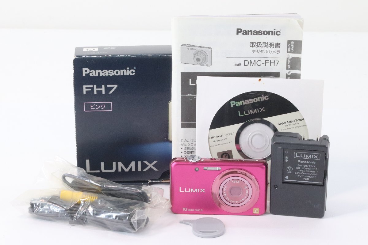 Panasonic パナソニック LUMIX DMC-FH7 デジタル カメラ コンデジ 43677-K_画像1