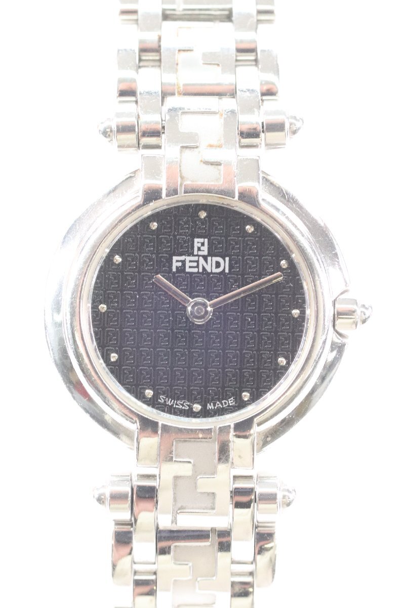 FENDI フェンディ 750L クォーツ 2針 レディース 腕時計 黒文字盤 箱付 5224-N_画像2