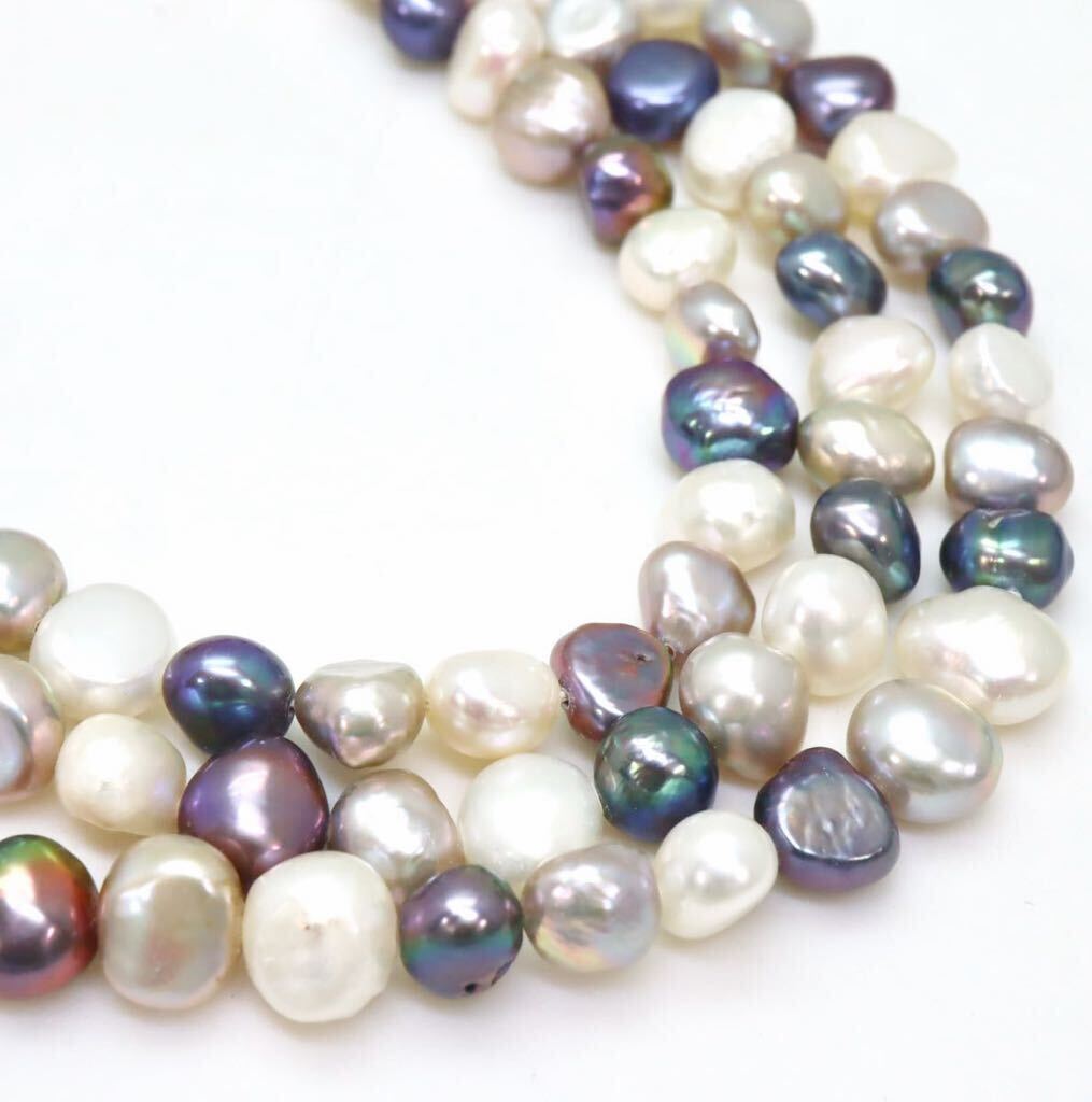 ＊本真珠ロングネックレス＊m 約53.0g パール pearl long necklace jewelry DA0/DC0_画像1