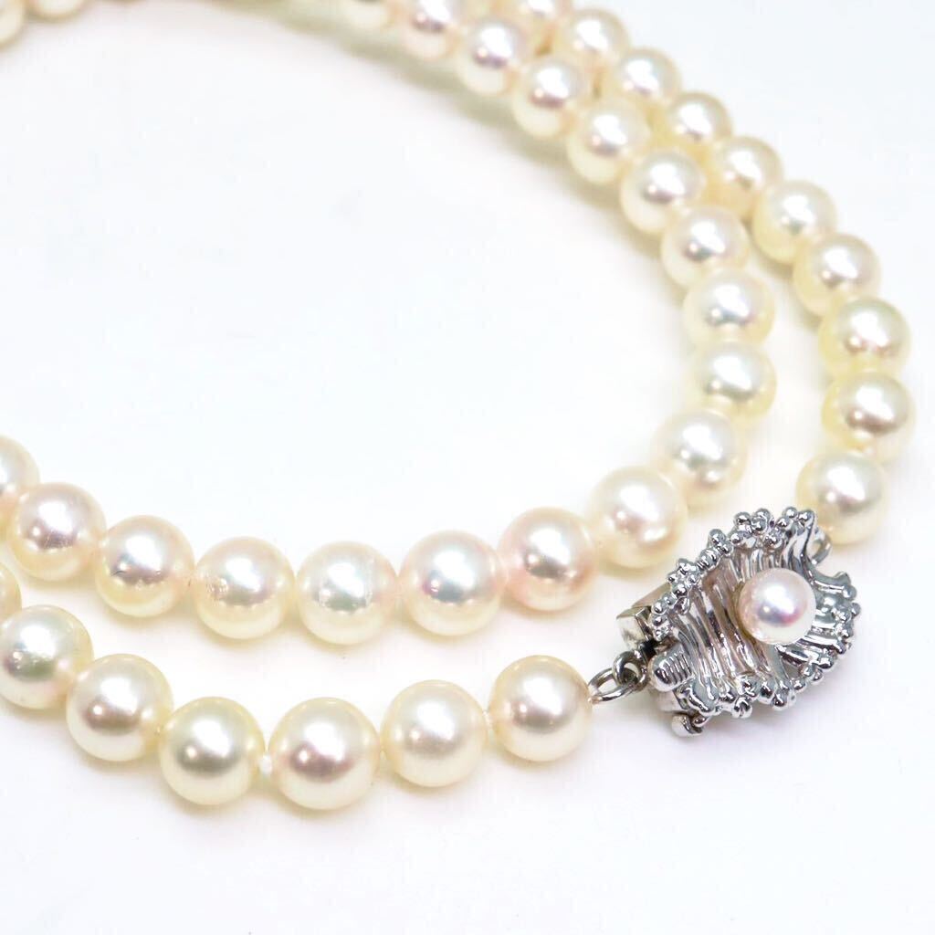 ＊TASAKI(田崎真珠)アコヤ本真珠ネックレス＊m◎ 約24.8g 約43.0cm 約6.0~6.5mm パール あこや pearl necklace jewelry silver EA2/EC0_画像1