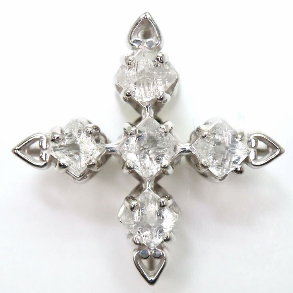  прекрасный товар!!*K18WG натуральный бриллиант подвеска с цепью *m 1.3g 0.30ct diamond pendant jewelry EA1/EA1