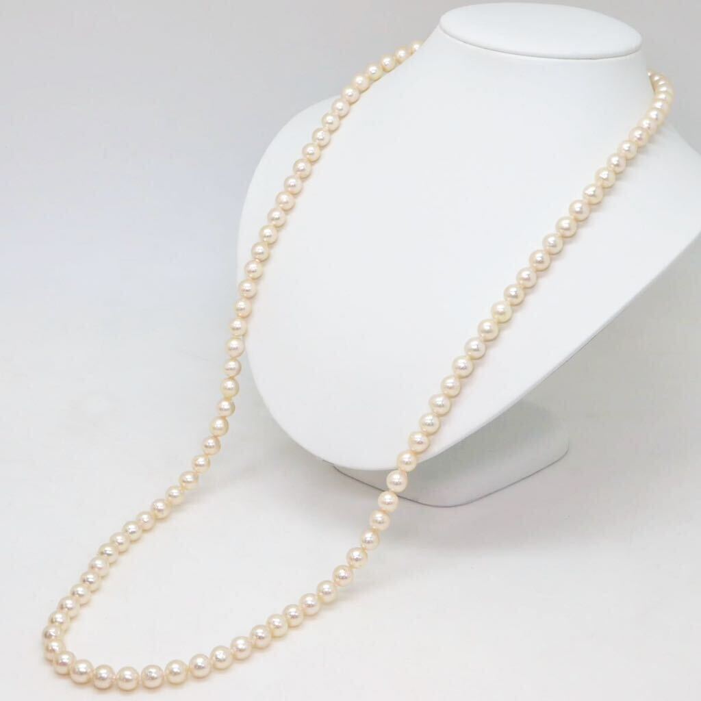 大珠!!保証書付き!!＊TASAKI(田崎真珠)アコヤ本真珠ロングネックレス＊m 80.0g 87.5cm パール pearl jewelry necklace DD0/EC0の画像2