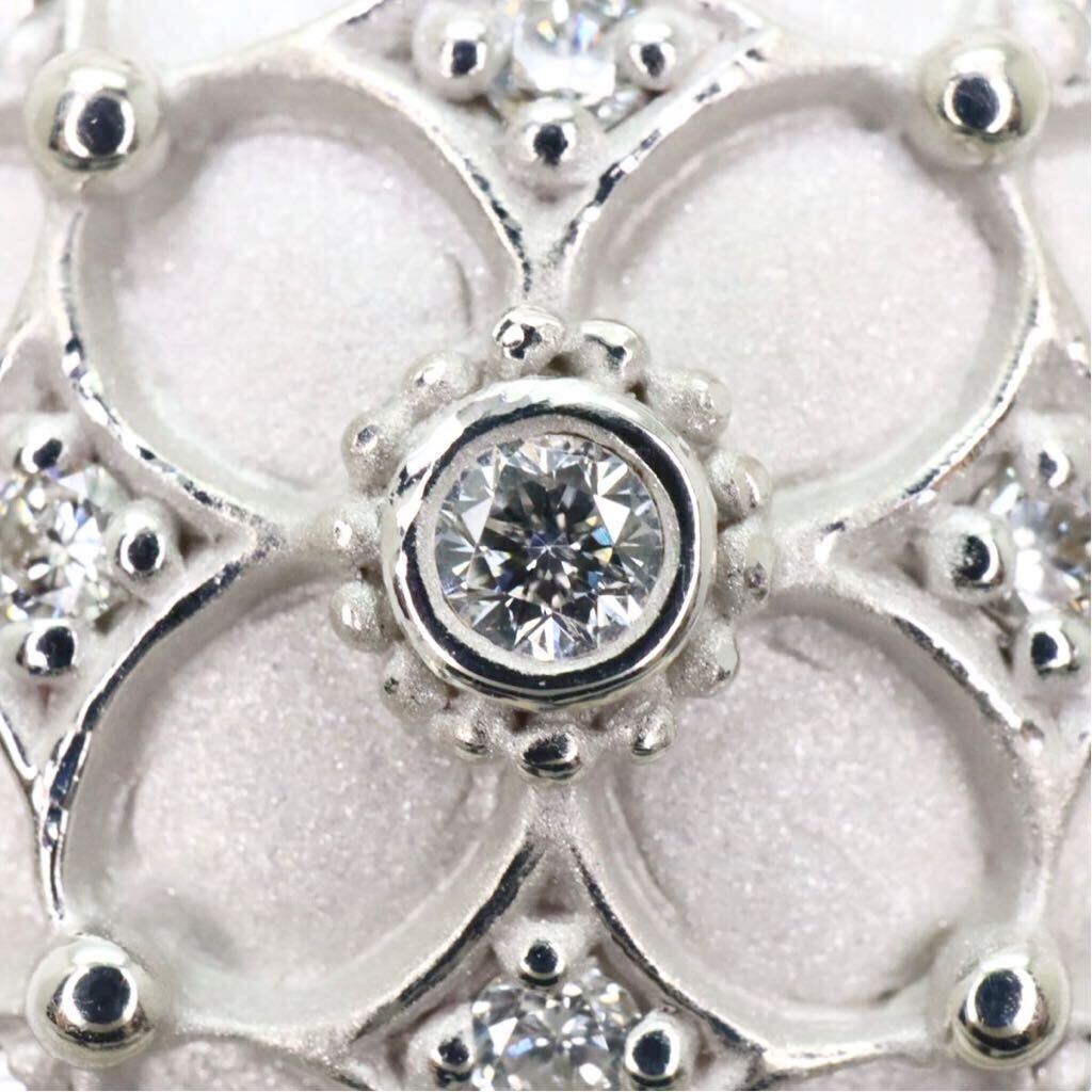 良品!!ギミック有り!!＊K18WG天然ダイヤモンドペンダント＊m 9.4g 45.0cm 0.205ct diamond pendant jewelry EI6/EI6_画像8