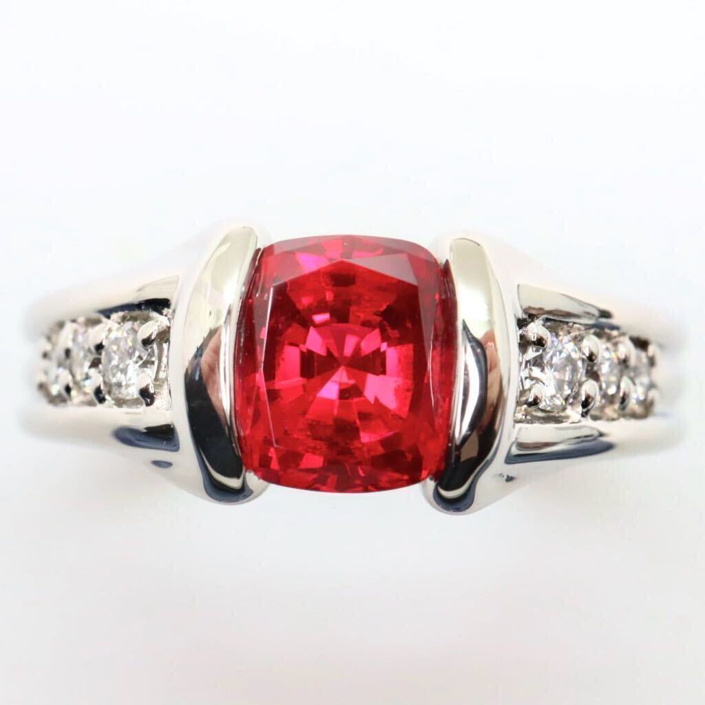 ＊CrescentVert(クレサンベール)Pt950ルビー/天然ダイヤモンドリング＊m 約10.0g 12.5号 ruby diamond jewelry ring 指輪 EE0/EE0_画像3