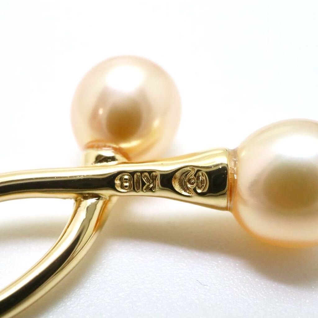 良品!!＊TASAKI(田崎真珠)K18本真珠ペンダントトップ＊m 1.1g パール pearl jewelry pendant DF5/DF5_画像7