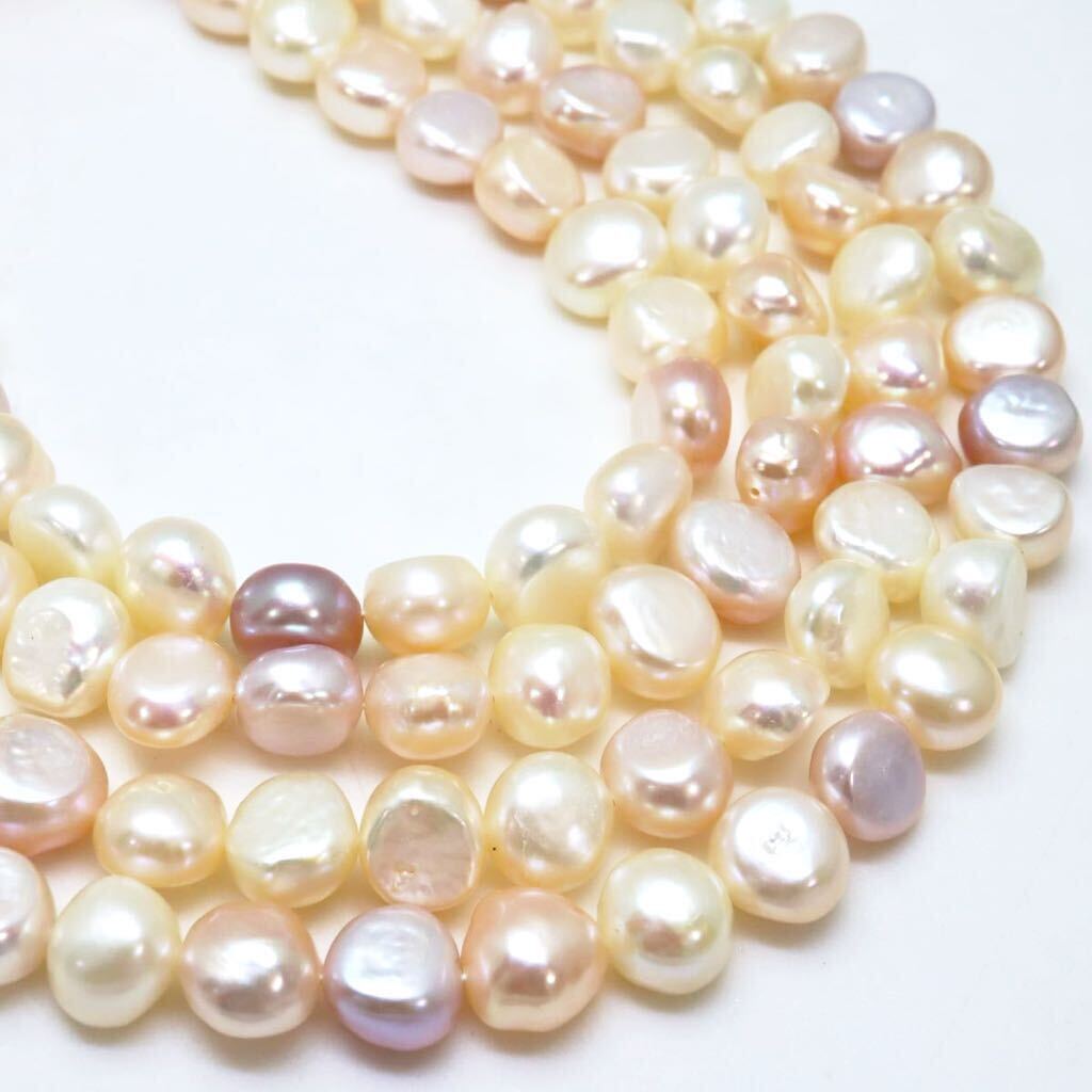 ＊本真珠ロングネックレス＊m 約124.2g 約125.0cm パール pearl long necklace jewelry silver DB0/DC0_画像1