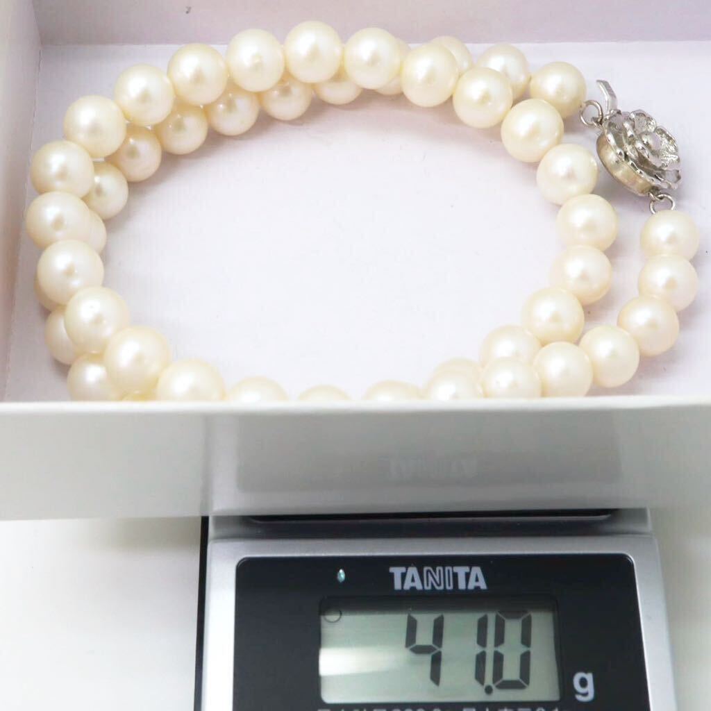 ソーティング付き!!＊本真珠ネックレス＊m 約41.0g 約41.5cm パール pearl necklace jewelry silver DE0/DG_画像7