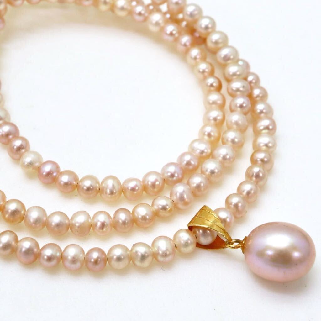 ＊K18本真珠ネックレス＊m 約6.9g 約41.0cm パール pearl necklace jewelry DC0/DC0_画像1