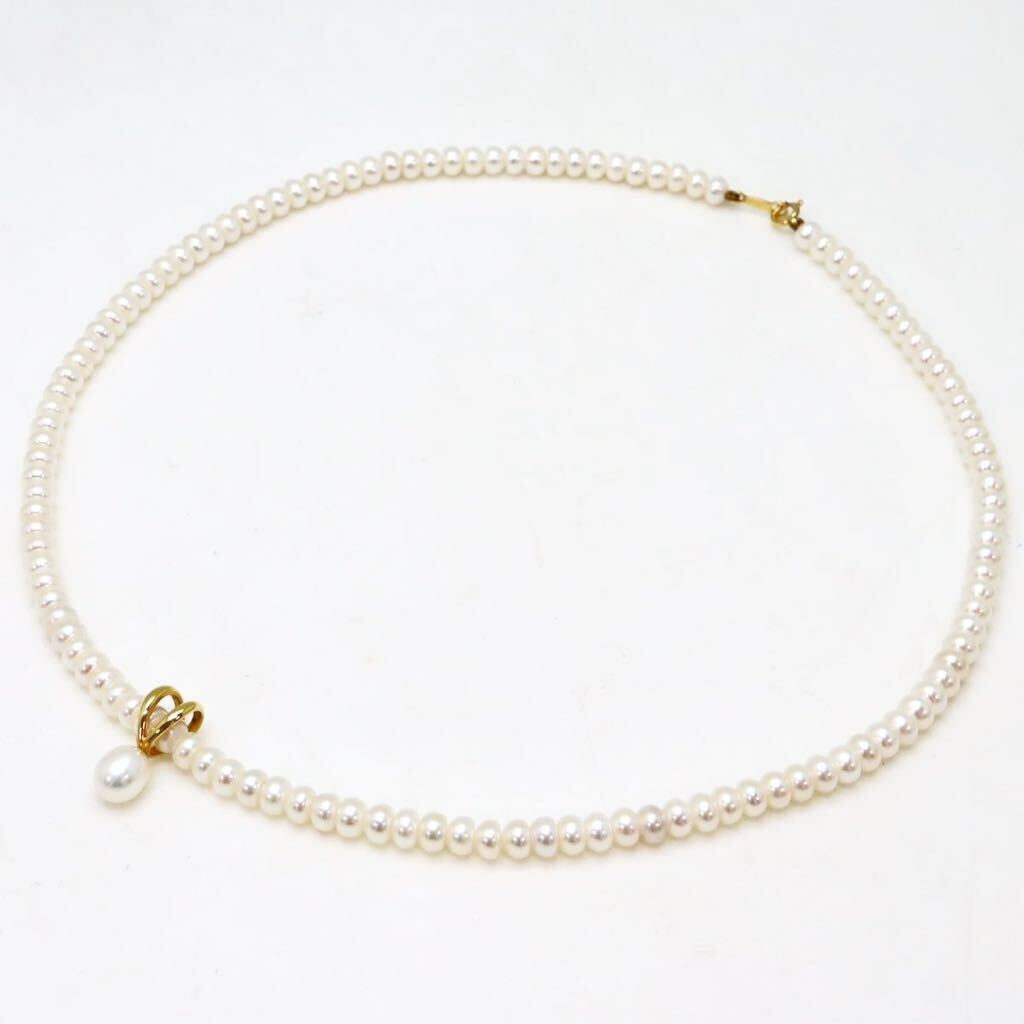 美品!!テリ抜群!!＊MIKIMOTO(ミキモト)K18本真珠ネックレス＊m 16.5g 42.5cm pearl jewelry necklace DH0/E_画像8