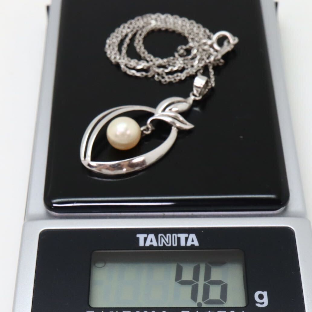 ＊MIKIMOTO(ミキモト)K14WGアコヤ本真珠ペンダント＊m 4.6g 44.0cm pearl jewelry pendant EB5/EB8_画像8